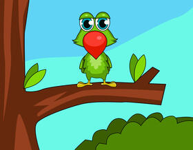Cute Parrot vector