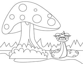 Cute Cobra black and white vector