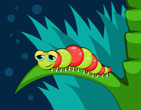 Cute CaterPillar vector