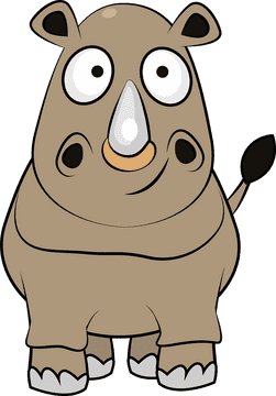 Cute Rhino clipart