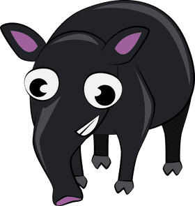 Cute Tapir clipart