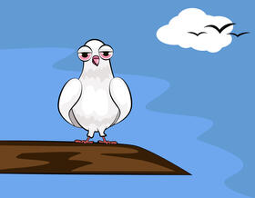 Funny Dove vector