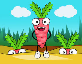 Funny Carrot vector