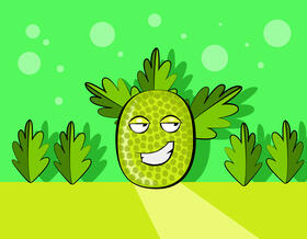 Funny Breadfruit vector