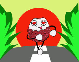 Funny Lychee vector