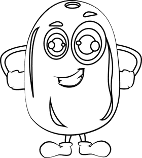 Funny Date black and white clipart