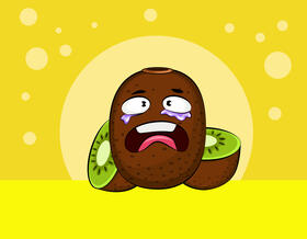 Funny Kiwi vector