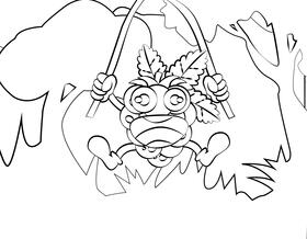 Funny Blackberry black and white vector