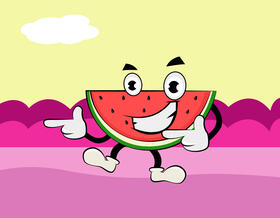 Funny WaterMelon vector