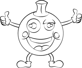 Funny Blackcurrant black and white clipart