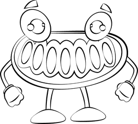 Funny Paw Paw black and white clipart