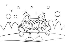 Funny Paw Paw black and white vector