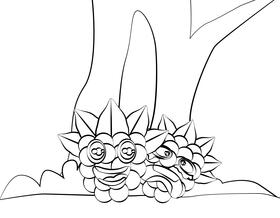 Funny Boysenberries black and white vector