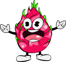 Funny Dragon Fruit clipart