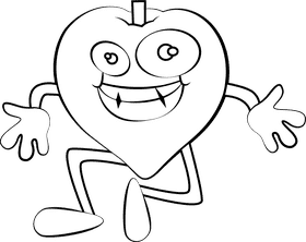 Funny Eggfruit black and white clipart