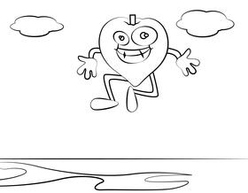 Funny Eggfruit black and white vector