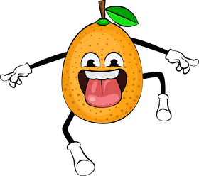 Funny Kumquat clipart