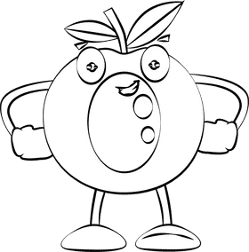 Funny Longan black and white clipart