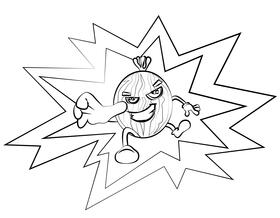 Funny Gooseberry black and white vector