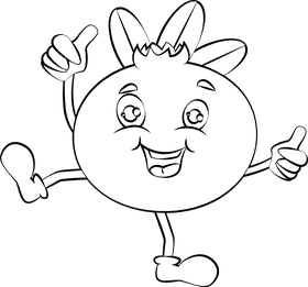 Funny Cranberry black and white clipart