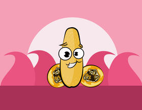 Funny Banana Squash vector