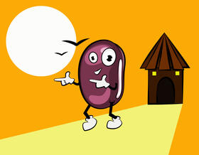 Funny Adzuki Beans vector