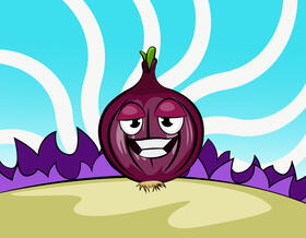 Funny Onion vector