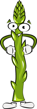 Funny Asparagus clipart
