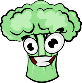 Funny Broccoli clipart
