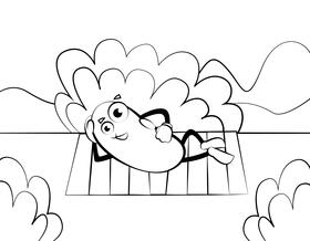 Funny Black Beans black and white vector