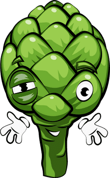 Funny artichoke clipart