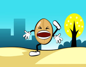 Funny peanut vector