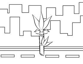 Funny Sugarcane black and white vector