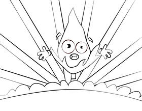 Funny Roselle Fruits black and white vector