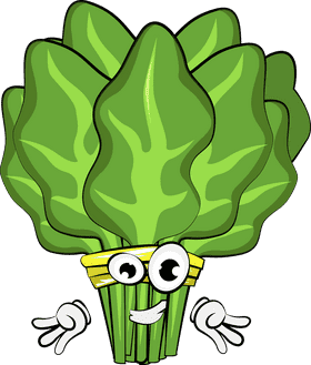 Funny Spinach clipart