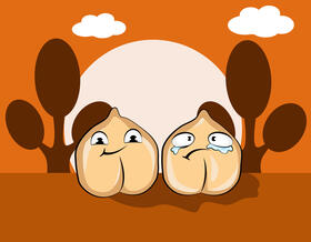 Funny Chickpeas vector