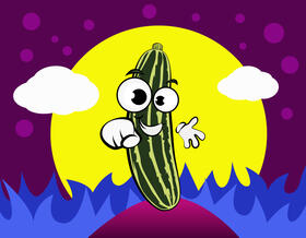 Funny Zucchini vector