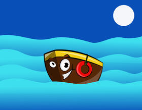 Funny Boat vector