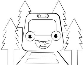 Funny Subway black and white vector