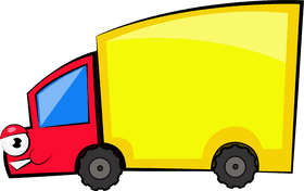 Funny Delivery Truck clipart