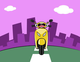 Funny Scooty vector