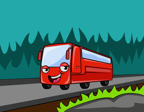 Funny Airport Bus vector