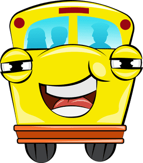 Funny School Bus clipart