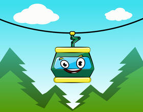 Funny Cable Car vector