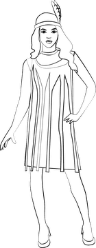 Roaring 20s black and white clipart