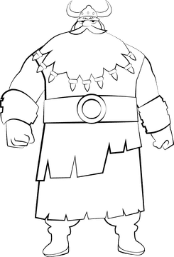Viking black and white clipart