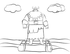 Viking black and white vector