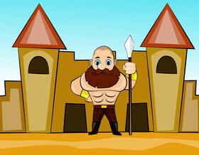 Funny Warrior vector