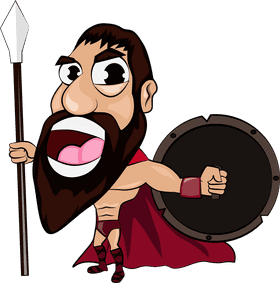 Funny Spartan clipart