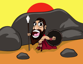 Funny Spartan vector